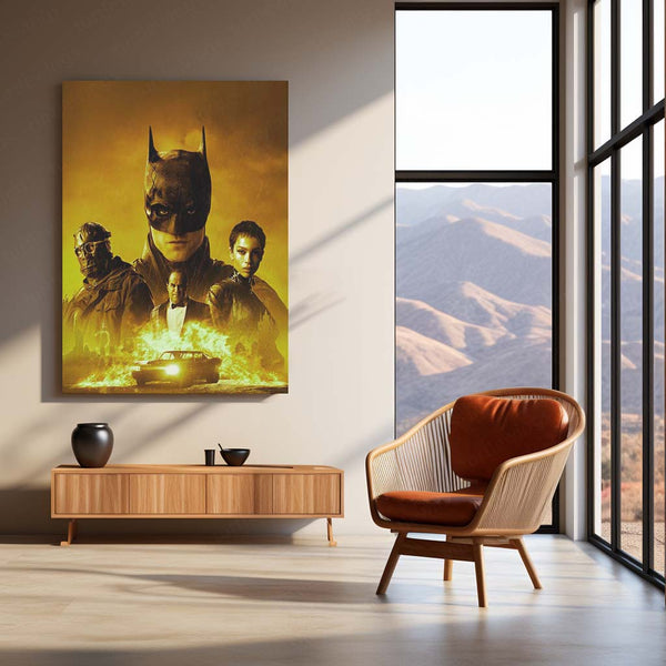 🦇 Batman Metal Frame Poster | Dark Knight Wall Art for Superhero Fans 01 - TURTLEWINGS 