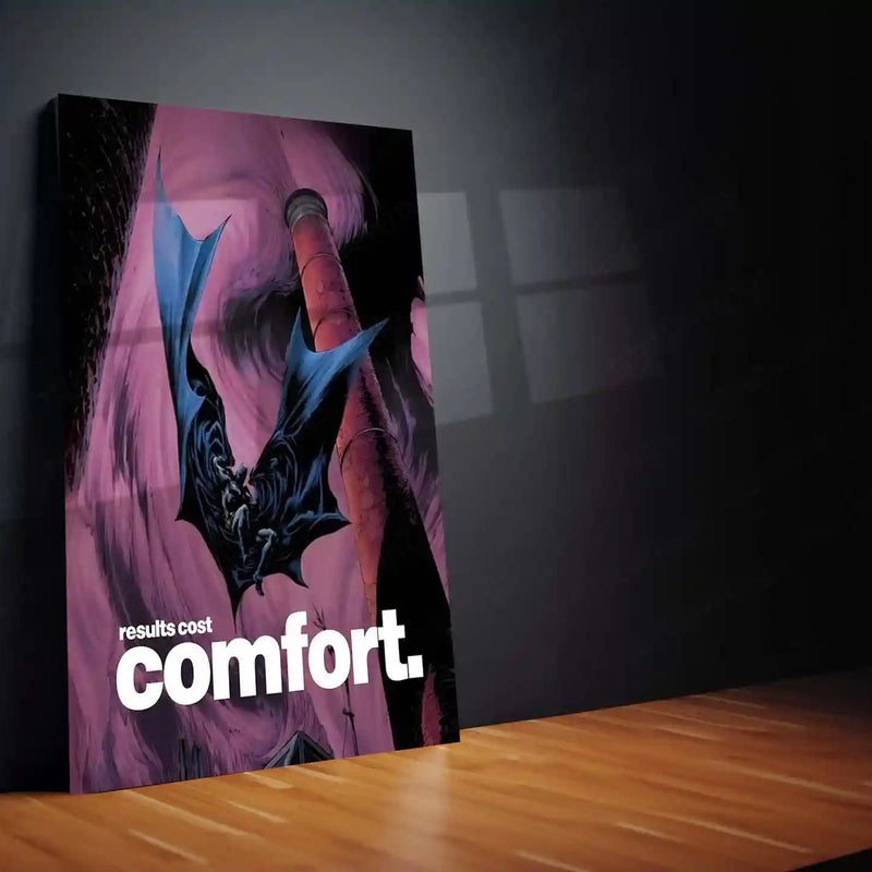 Quote Metal Poster |Batman – Results Cost Comfort | Discipline & Execution Metal Frame - TURTLEWINGS 