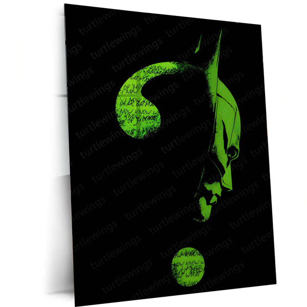 Batman x Riddler – Gotham Enigma Metal Poster | DC Comics Wall Frame