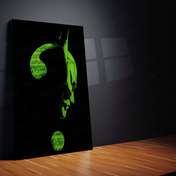 Batman x Riddler – Gotham Enigma Metal Poster | DC Comics Wall Frame
