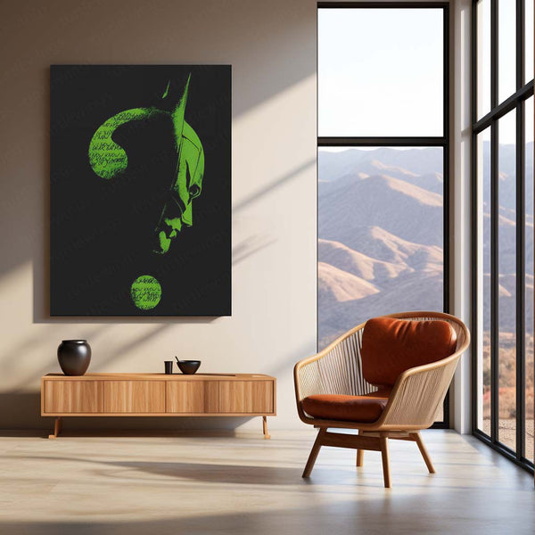 Batman x Riddler – Gotham Enigma Metal Poster | DC Comics Wall Frame
