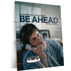 Quote Metal Poster | Christian Bale – Be Ahead of the Crowd Metal Frame Elite Mindset Motivation Wall Art | Outperform Early Quote Metal Poster