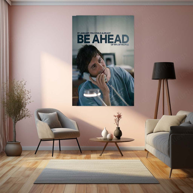 Quote Metal Poster | Christian Bale – Be Ahead of the Crowd Metal Frame Elite Mindset Motivation Wall Art | Outperform Early Quote Metal Poster