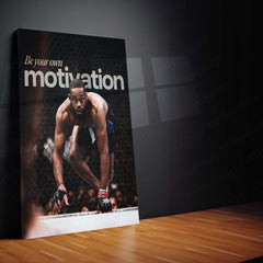 Be Your Own Motivation – Jon Jones UFC Metal Poster | Champion Mindset Wall Art