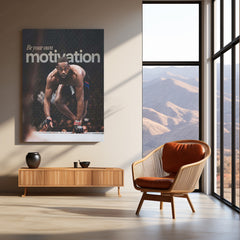 Be Your Own Motivation – Jon Jones UFC Metal Poster | Champion Mindset Wall Art