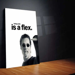 Quote Metal Poster | Being Calm Is a Flex | Emotional Control, Confidence & Silent Authority Metal Frame - TURTLEWINGS 