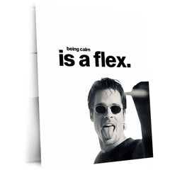 Quote Metal Poster | Being Calm Is a Flex | Emotional Control, Confidence & Silent Authority Metal Frame - TURTLEWINGS 