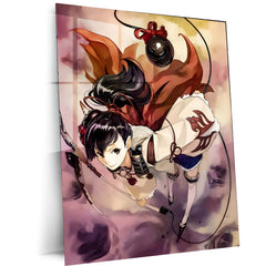Anime Metal Poster | Benizuki – Scarlet Serenity | Japanese Elegance Metal Frame Poster