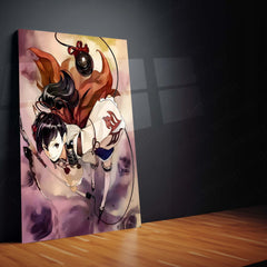 Anime Metal Poster | Benizuki – Scarlet Serenity | Japanese Elegance Metal Frame Poster