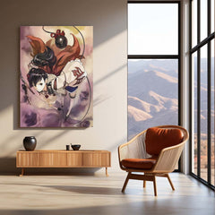 Anime Metal Poster | Benizuki – Scarlet Serenity | Japanese Elegance Metal Frame Poster