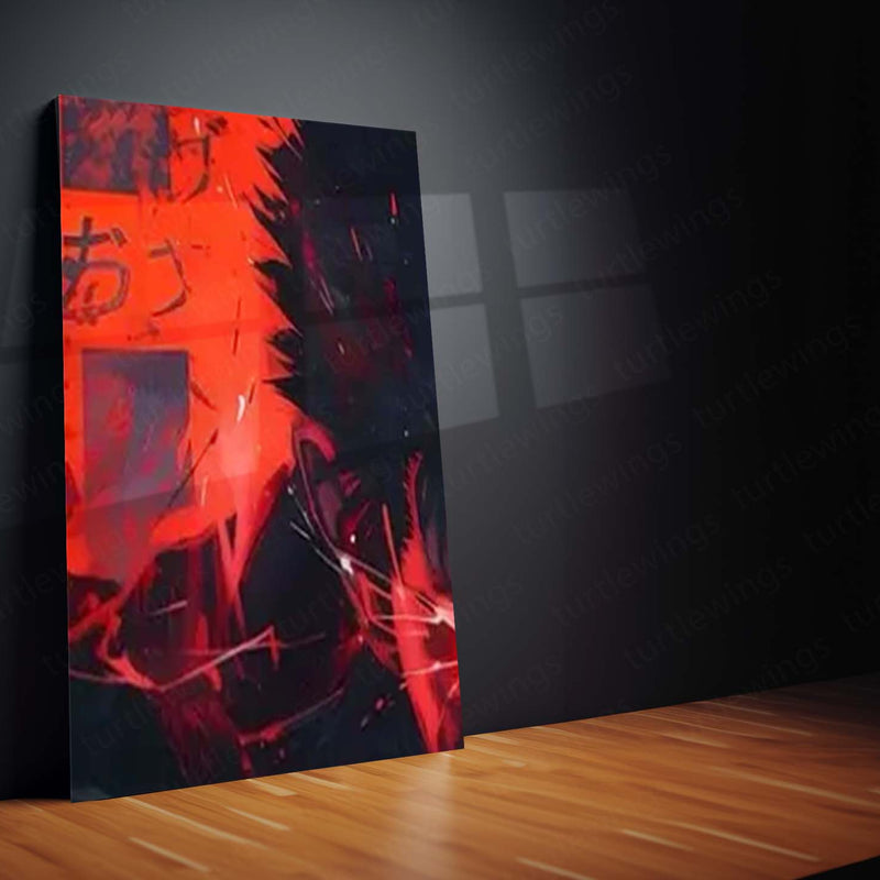 Anime Metal Poster Set of 9 | Guts Berserk | Berserk Anime & Manga Wall Art | Black Swordsman Red & Black 9 Panel Metal Print