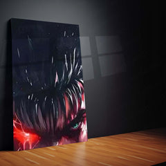 Anime Metal Poster Set of 9 | Guts Berserk | Berserk Anime & Manga Wall Art | Black Swordsman Red & Black 9 Panel Metal Print