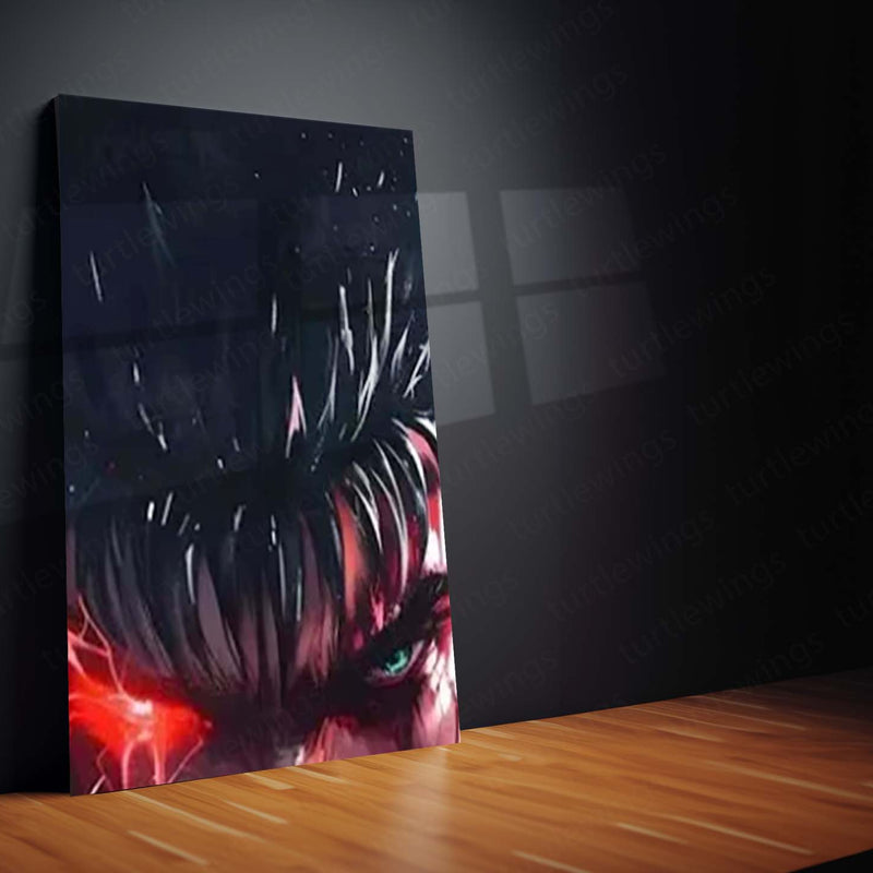 Anime Metal Poster Set of 9 | Guts Berserk | Berserk Anime & Manga Wall Art | Black Swordsman Red & Black 9 Panel Metal Print