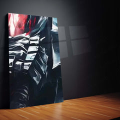 Anime Metal Poster Set of 9 | Guts Berserk | Berserk Anime & Manga Wall Art | Black Swordsman Red & Black 9 Panel Metal Print