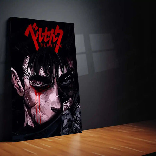 Anime Metal Poster | Berserk Rage Within | Dark Fantasy Anime Metal Frame Fury, Survival & Indomitable Will Wall Art 02 - TURTLEWINGS 