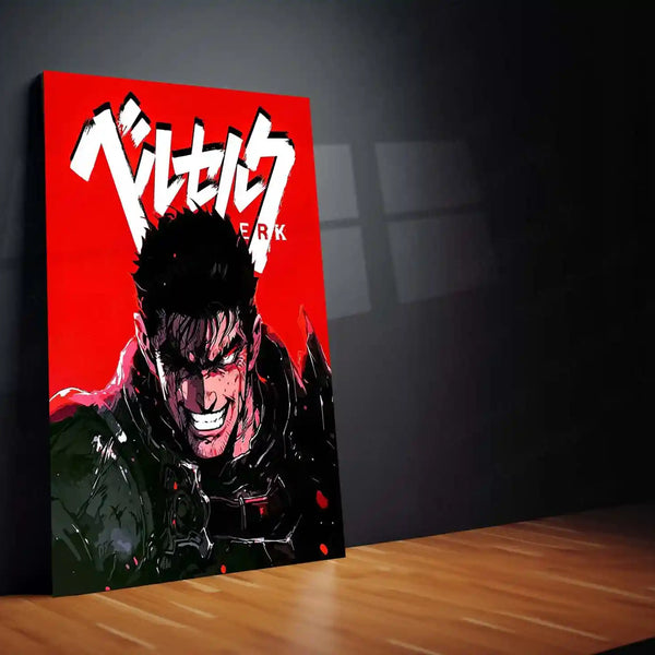 Anime Metal Poster | Berserk Rage Within | Dark Fantasy Anime Metal Frame Fury, Survival & Indomitable Will Wall Art 04 - TURTLEWINGS 