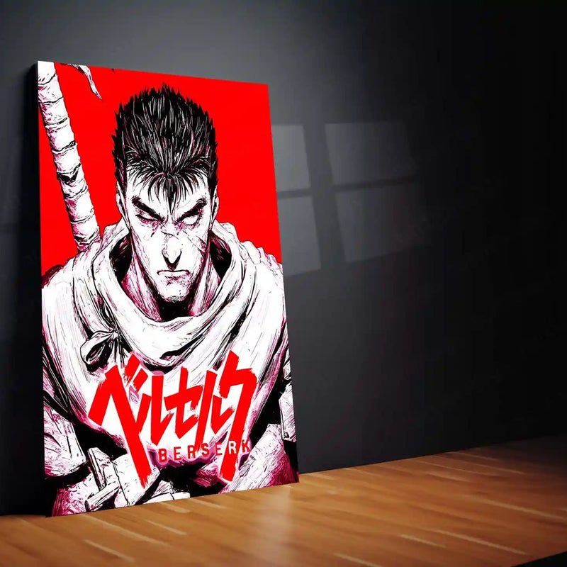 Anime Metal Poster | Berserk Rage Within | Dark Fantasy Anime Metal Frame Fury, Survival & Indomitable Will Wall Art 05 - TURTLEWINGS 