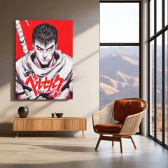 Anime Metal Poster | Berserk Rage Within | Dark Fantasy Anime Metal Frame Fury, Survival & Indomitable Will Wall Art 05 - TURTLEWINGS 