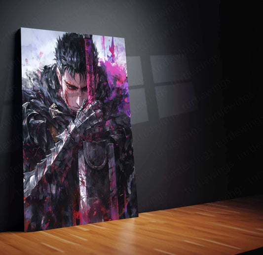 Berserk Metal Poster – Guts Dark Fantasy Anime Wall Art - TURTLEWINGS 