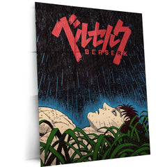 Anime Metal Poster | Berserk Rage Within | Dark Fantasy Anime Metal Frame Fury, Survival & Indomitable Will Wall Art 07 - TURTLEWINGS 