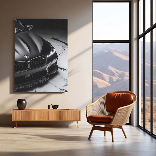 LED | 🖤 Black BMW Neon LED Metal Poster | Luxury German Car Wall Art | M Power Night Drive Decor 02