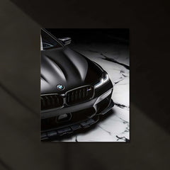 LED | 🖤 Black BMW Neon LED Metal Poster | Luxury German Car Wall Art | M Power Night Drive Decor 02 - TURTLEWINGS 