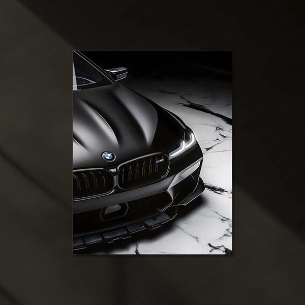 LED | 🖤 Black BMW Neon LED Metal Poster | Luxury German Car Wall Art | M Power Night Drive Decor 02