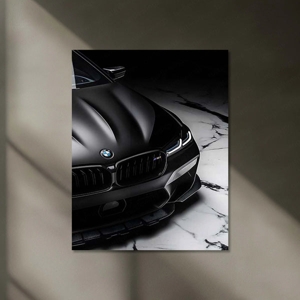 LED | 🖤 Black BMW Neon LED Metal Poster | Luxury German Car Wall Art | M Power Night Drive Decor 02