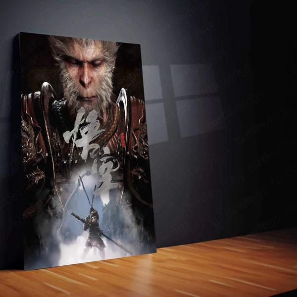 Black Myth: Wukong Metal Poster – Epic Fantasy Warrior Wall Art - TURTLEWINGS 