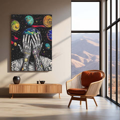 Blind Universe – The Silence Beyond Stars | Abstract Cosmic Metal Frame Poster