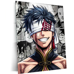 Anime Metal Poster | Qin Shi Huang from the anime and manga series Record of Ragnarok Metal Print - TURTLEWINGS 