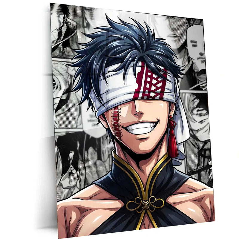Anime Metal Poster | Qin Shi Huang from the anime and manga series Record of Ragnarok Metal Print - TURTLEWINGS 