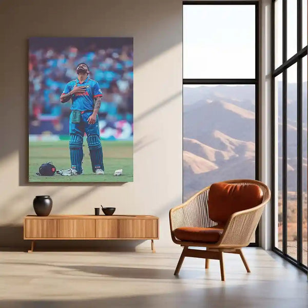 Virat Kohli – The Game Bends to His Will | Cricket Legend Metal Frame Poster 01