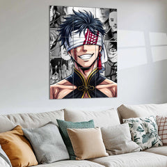 Anime Metal Poster Set of 9 | Qin Shi Huang | Record of Ragnarok Anime 9 Panel Wall Art | Blindfolded Emperor Manga Metal Print