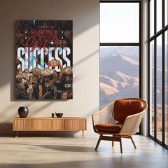 Boxing Motivation – “No Sacrifice, No Success” Metal Poster | Fighter’s Mindset Wall Art