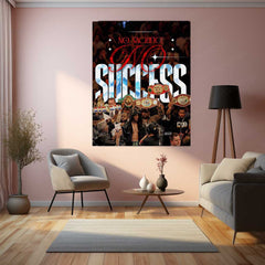Boxing Motivation – “No Sacrifice, No Success” Metal Poster | Fighter’s Mindset Wall Art