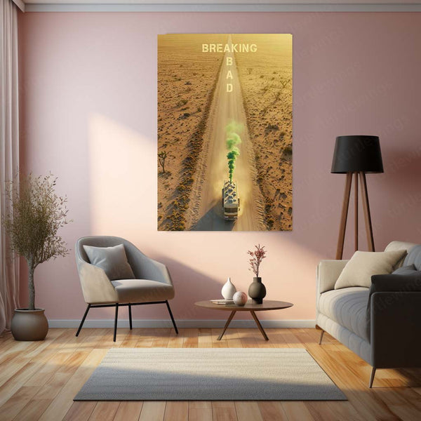 Breaking Bad – RV Road Trip Green Smoke Metal Poster | Heisenberg Wall Frame