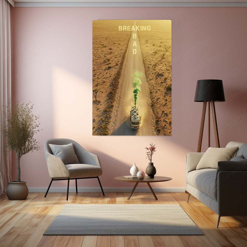 Breaking Bad – RV Road Trip Green Smoke Metal Poster | Heisenberg Wall Frame