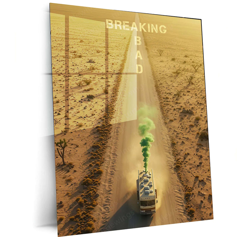 Breaking Bad – RV Road Trip Green Smoke Metal Poster | Heisenberg Wall Frame