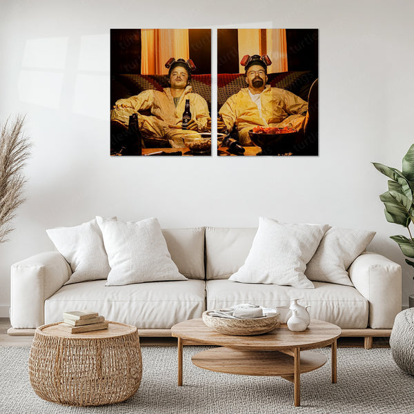 Movies & Series Metal Poster Set of 2 | Chemistry Crime Drama | Hazmat Duo Cinematic Wall Art – main product image