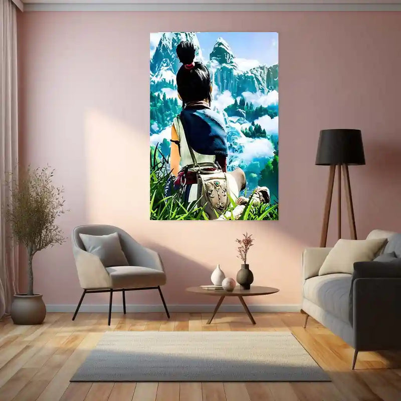 Kena: Bridge of Spirits – Guardian of the Forest | Spirit Guide Metal Frame Poster - TURTLEWINGS 