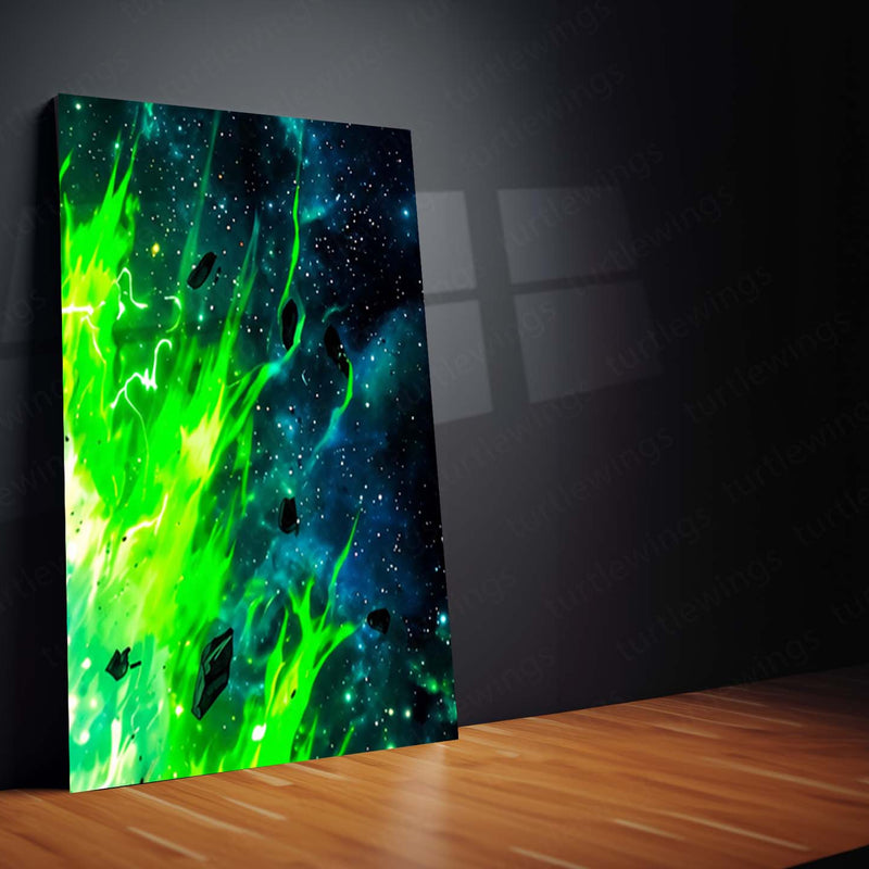 Anime Metal Poster Set of 9 | Broly | Dragon Ball Super Anime Wall Art | Legendary Super Saiyan Green Aura 9 Panel Metal Print