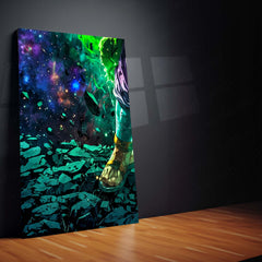 Anime Metal Poster Set of 9 | Broly | Dragon Ball Super Anime Wall Art | Legendary Super Saiyan Green Aura 9 Panel Metal Print