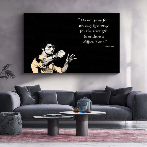 Quote Metal Poster | Bruce Lee Quote – Strength to Endure | Motivational Metal Poster