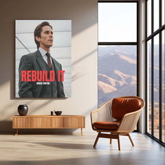 Bruce Wayne – Rebuild It | Dark Knight Motivational Metal Frame Poster - TURTLEWINGS 