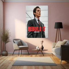 Bruce Wayne – Rebuild It | Dark Knight Motivational Metal Frame Poster - TURTLEWINGS 