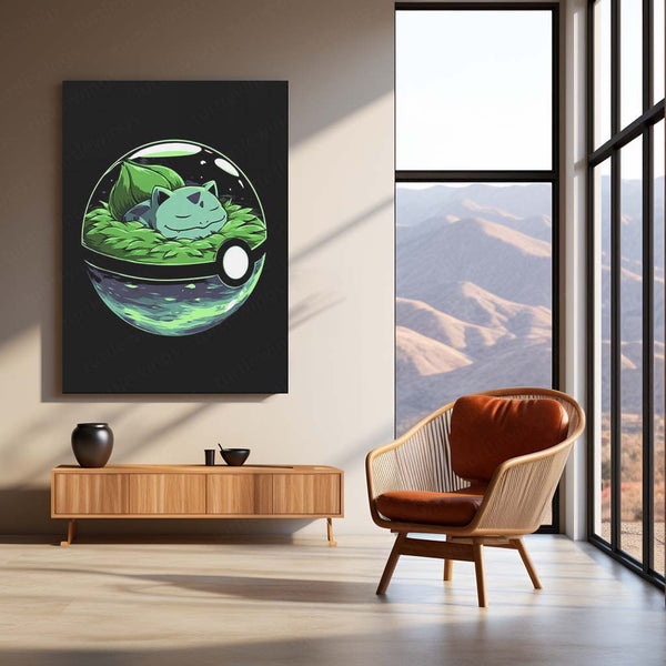 🌱 Bulbasaur Pokémon Metal Frame Poster | Cute Grass-Type Starter Wall Art for Fans & Collectors - TURTLEWINGS 