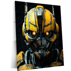 Bumblebee Transformers – Cyberpunk Mecha Style Metal Poster | Sci-Fi Wall Frame