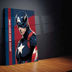 Captain America Metal Poster – Super Soldier Wall Art | Marvel Hero Decor - TURTLEWINGS 