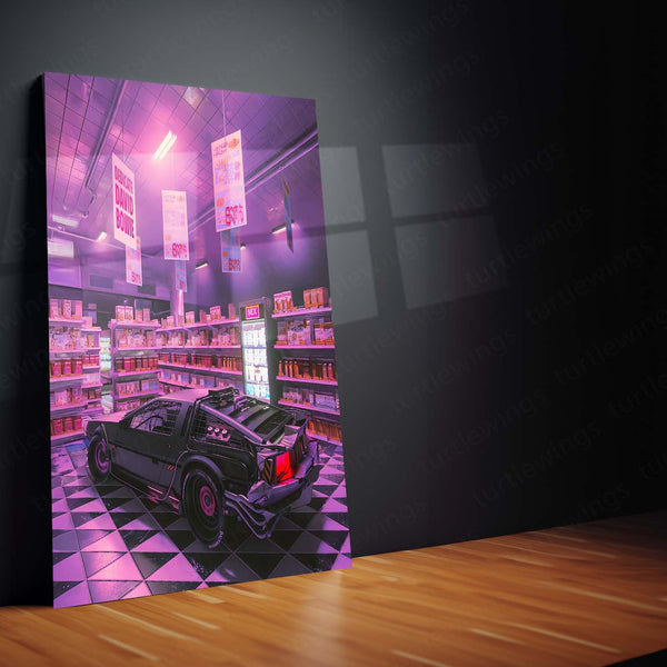 🚗 Car Abstract Art Metal Frame Poster | Modern Auto-Inspired Wall Decor for Garage, Office & Studio - TURTLEWINGS 